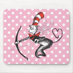 Tapis De Souris Dr. Seuss Valentine   Chat dans le Cupid Casquette