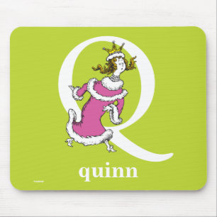 Tapis De Souris Dr. Seuss's ABC: Letter Q - White   Add Your Name
