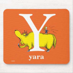 Tapis De Souris Dr. Seuss's ABC: Letter Y - White   Add Your Name