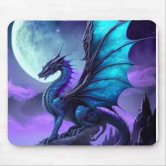 Tapis De Souris Dragon à ailes bleues