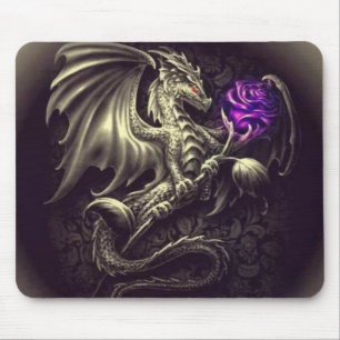 Tapis De Souris Dragon avec le rose Mousepad de pourpre