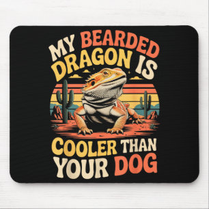 Tapis De Souris Dragon barbu Refroidisseur Reptile Animal Barbu Lé