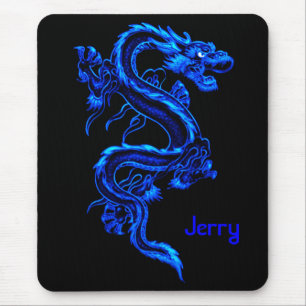 Tapis De Souris Dragon bleu Mousepad