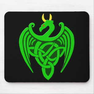 Tapis De Souris Dragon céleste vert Mousepad