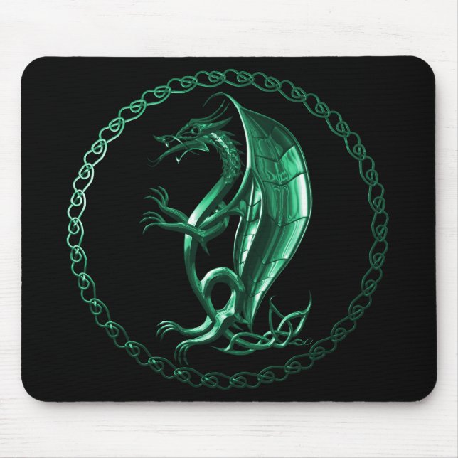 Tapis De Souris Dragon celtique vert (Devant)