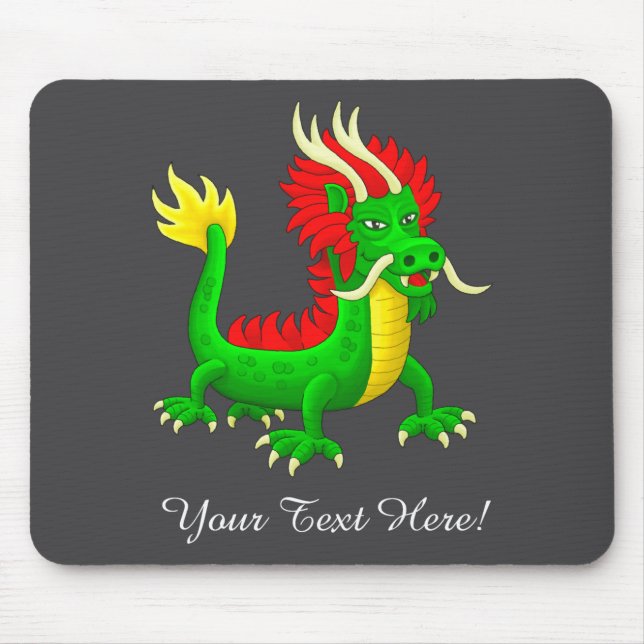 Tapis De Souris Dragon Chinois Coloré (Devant)