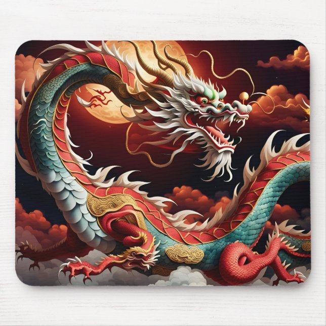 Tapis De Souris Dragon chinois du Nouvel An 2024 MP03 (Devant)
