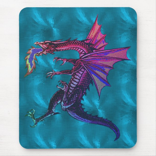 Tapis De Souris Dragon d'arc-en-ciel (Devant)