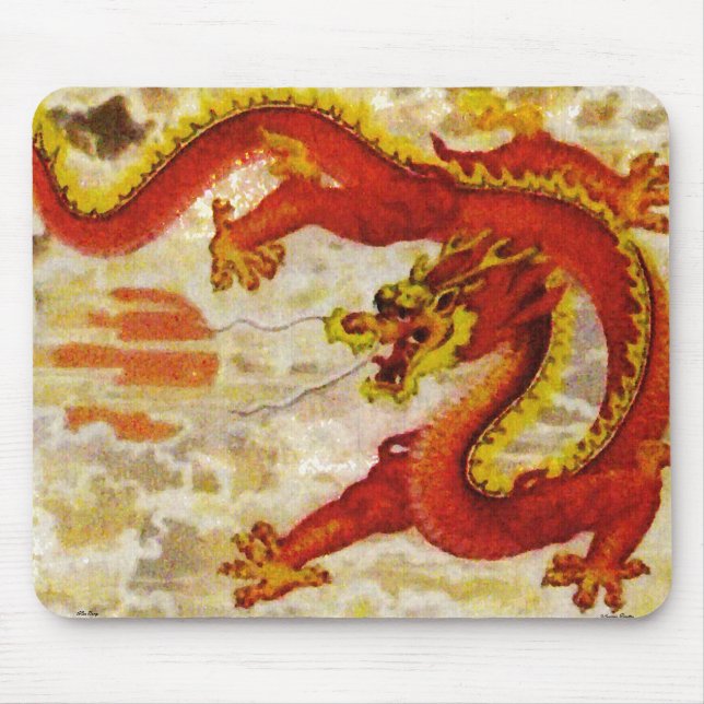 Tapis De Souris Dragon de feu Mousepad (Devant)