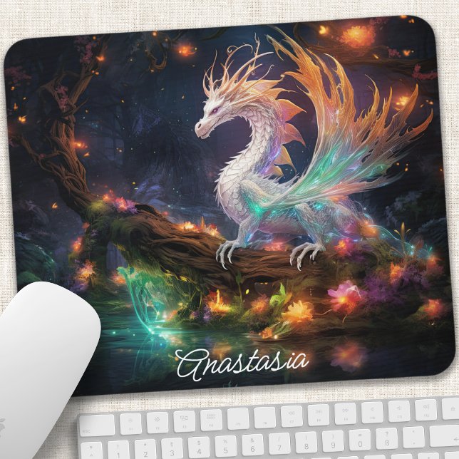 Tapis de souris Dragon de la Forêt Enchantée Perso (Créateur téléchargé)