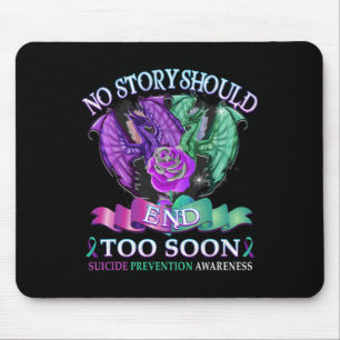 Tapis De Souris Dragon de sensibilisation au suicide Aucune histoi