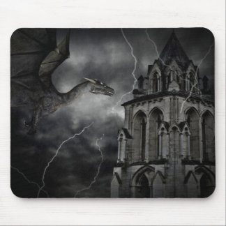 Tapis De Souris Dragon d'imaginaire gothique de nuit sombre et ora