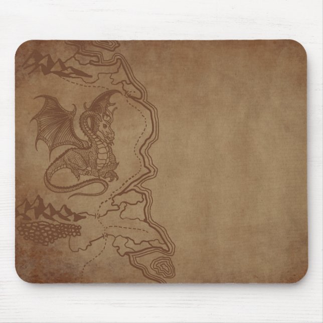 Tapis De Souris Dragon et carte (Devant)