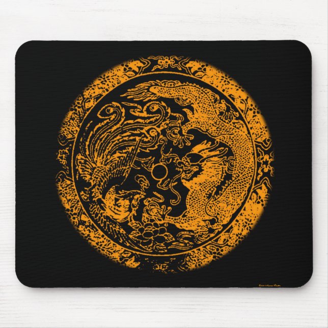 Tapis De Souris Dragon et Phoenix Mousepad (Devant)