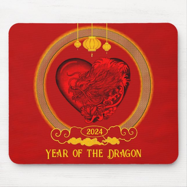 Tapis De Souris Dragon Heart, Année du Dragon (Devant)