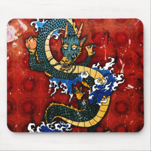 Tapis De Souris Dragon japonais - Bonne fortune