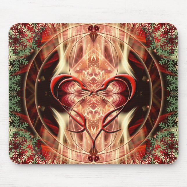 Tapis De Souris Dragon Love Heart Connection Mousepad (Devant)