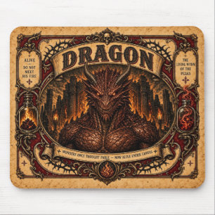 Tapis De Souris Dragon, Monstre de Cirque Vintage