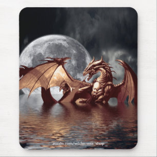 Tapis De Souris Dragon & Moon Mousepad