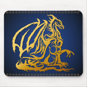 Tapis De Souris Dragon Mousepad d'or