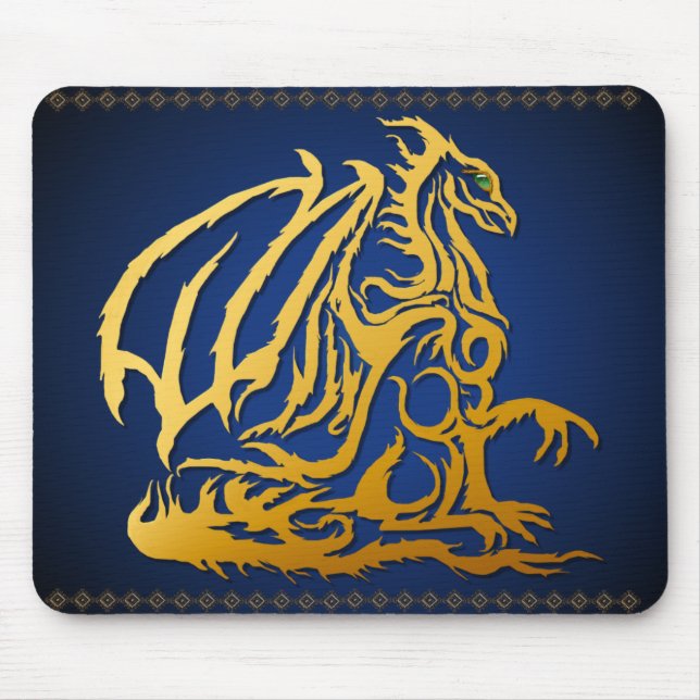 Tapis De Souris Dragon Mousepad d'or (Devant)
