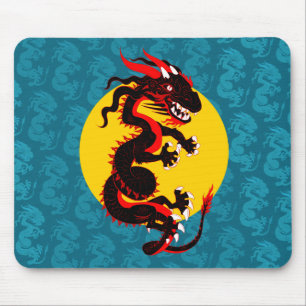 Tapis de souris Dragon Noir