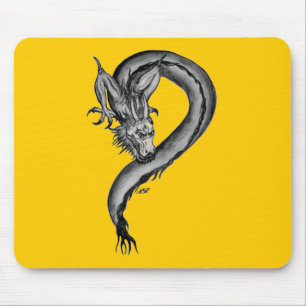 Tapis De Souris Dragon noir et blanc