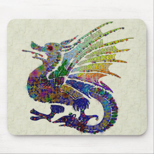 Tapis De Souris Dragon orné de bijoux