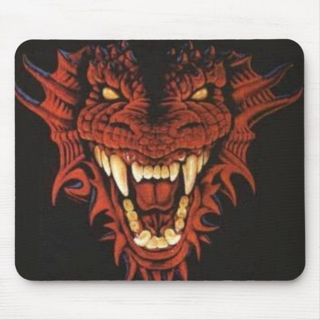Tapis De Souris Dragon rouge Mousepad (Devant)