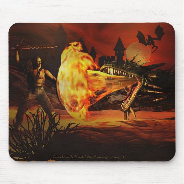 Tapis De Souris Dragon Slayer Par Michelle Wilder Mousepad (Devant)