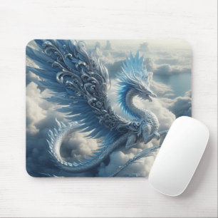 Tapis De Souris Dragon superbe entouré de nuages