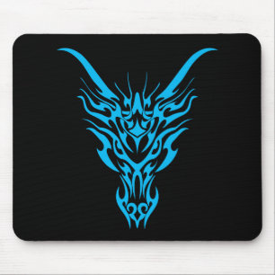 Tapis De Souris Dragon tribal bleu Mousepad