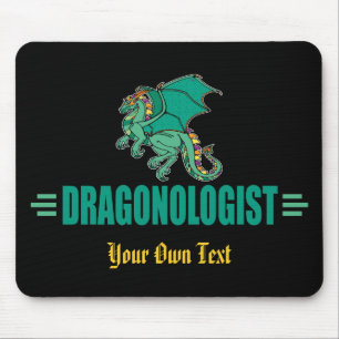 Tapis De Souris Dragon vert drôle Dragonologist