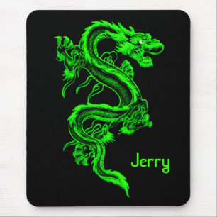 Tapis De Souris Dragon vert Mousepad