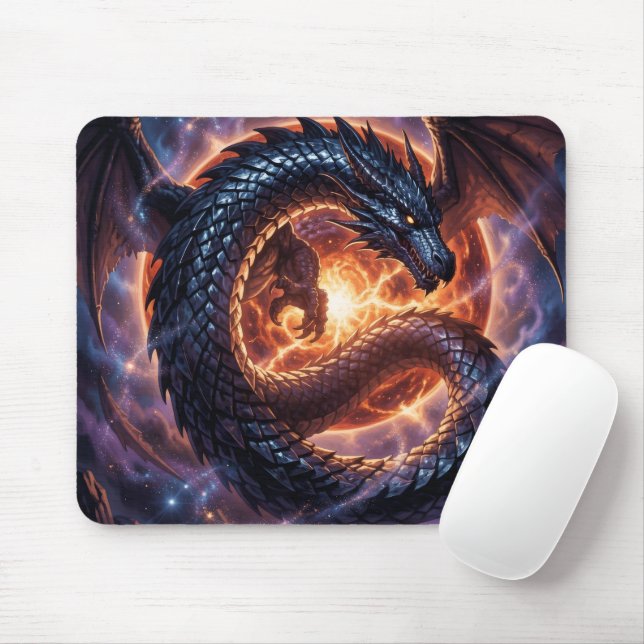 Tapis De Souris Dragon World – Le Royaume de Feu et de Magie (Avec souris)