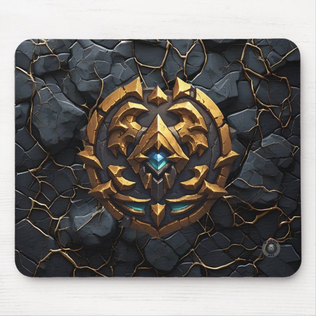 Tapis De Souris Dragon Wyrm Doré Gaming (Devant)