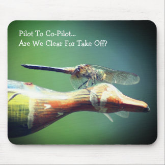 Tapis De Souris Dragonfly Co Pilot Nature humoristique