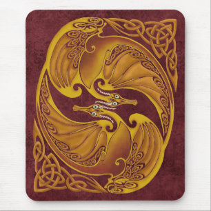 Tapis De Souris Dragons celtiques ornementaux