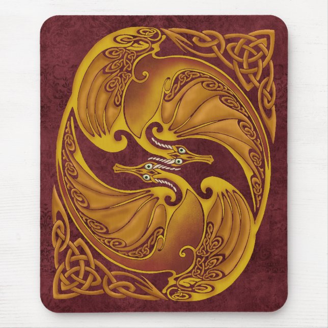Tapis De Souris Dragons celtiques ornementaux (Devant)