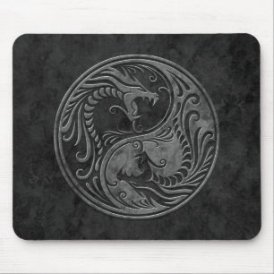 Tapis De Souris Dragons en pierre de Yin Yang