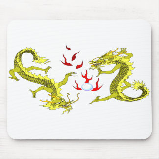 Tapis De Souris Dragons jaunes Mousepad