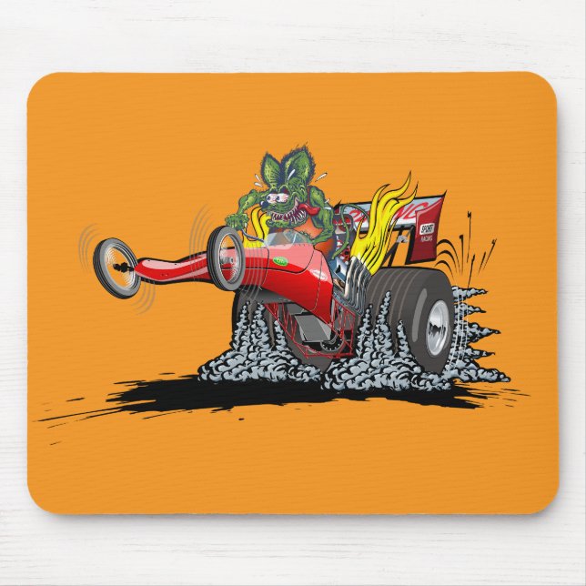 Tapis De Souris Dragster de dessin animé (Devant)