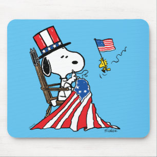 Tapis De Souris Drapeau 4 juillet à coudre Snoopy