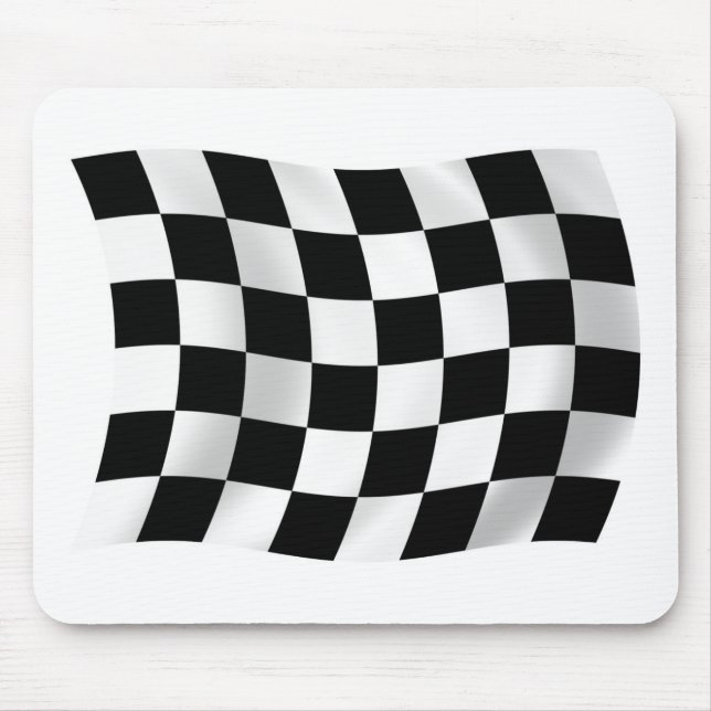 Tapis de souris Drapeau à damier de course automob (Devant)