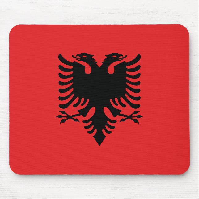 Tapis De Souris Drapeau albanais patriotique (Devant)