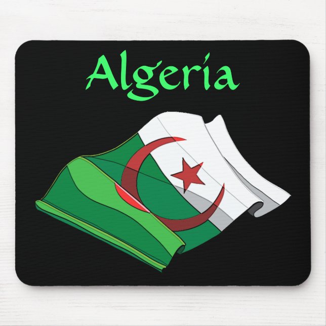 Tapis De Souris Drapeau Algérie Mousepad (Devant)