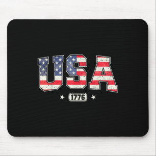 Tapis De Souris Drapeau américain 1776 4 juillet Fourt patriotique