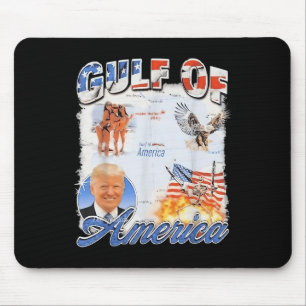 Tapis De Souris Drapeau Américain 2025 Aigle Du Golfe Rétro Des Ét