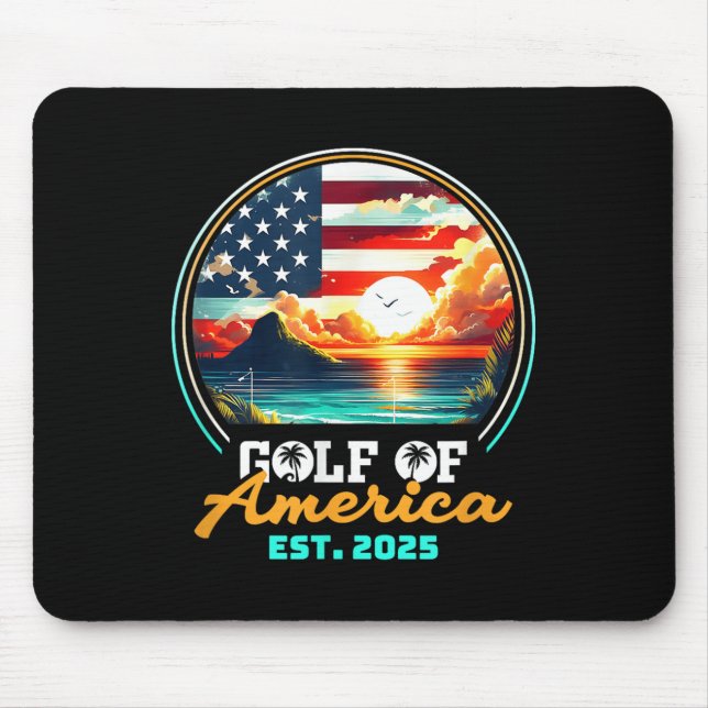 Tapis De Souris Drapeau Américain 2025 Golfe M (Devant)