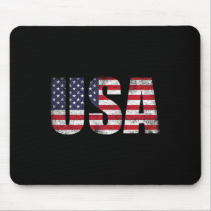 Tapis De Souris Drapeau américain 4 juillet Patriotique Hommes Fem